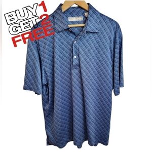 Carnoustie Performance Golf‎ Polo Men's Large Navy & Light Blue